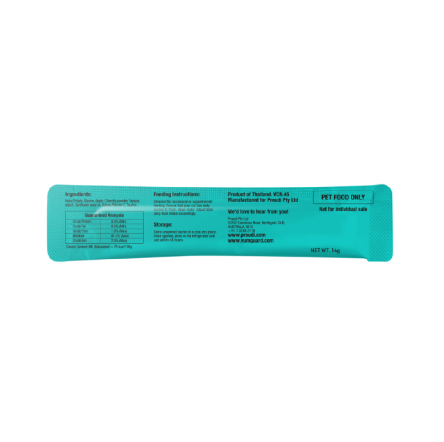 YumGuard Puree Star Hake And Apple Cat Treat 6 x 14g