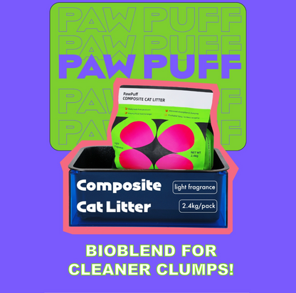 PawPuff Composite Cat Litter - Mineral + Tofu