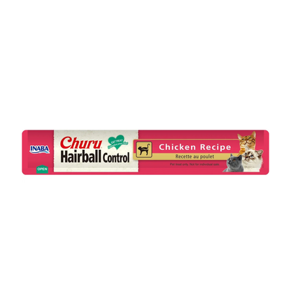 INABA Churu Hairball Control Chicken Recipe Cat Treats – 4 x 14g
