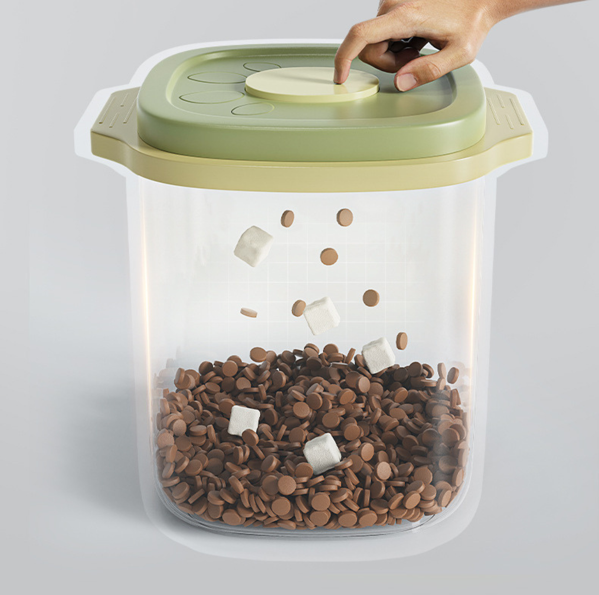 One-Touch Airtight Pet Food Storage Container