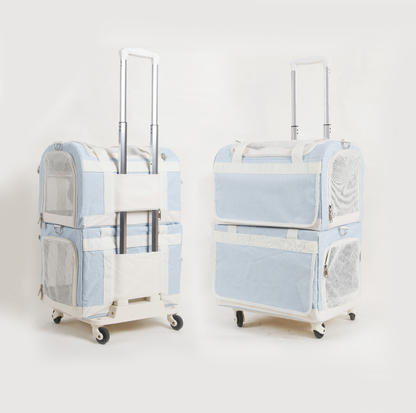 Double-Decker Detachable Pet Carrier Stroller