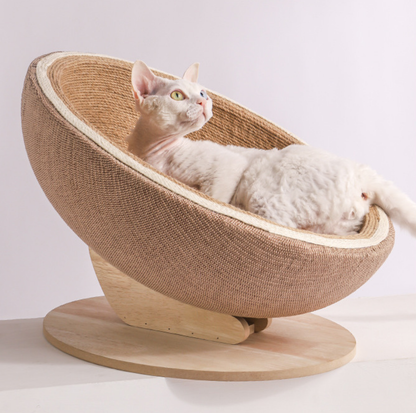 Eggshell-Shaped Sisal Cat Scratcher Nest