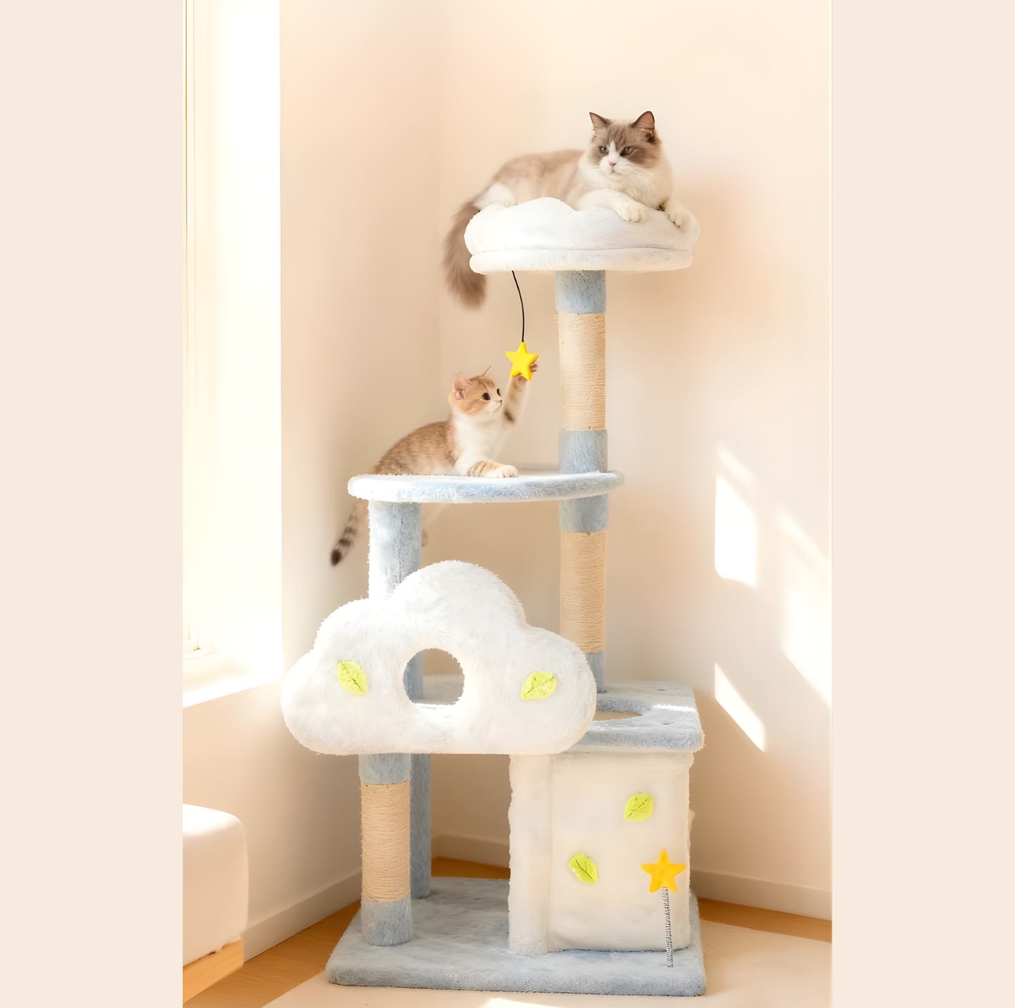 Medium Size Dreamy Sky Cat Tree Cloud Tower - 105cm (KM032)