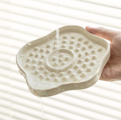 Petal Shaped Ceramic Pet Slow Feeder