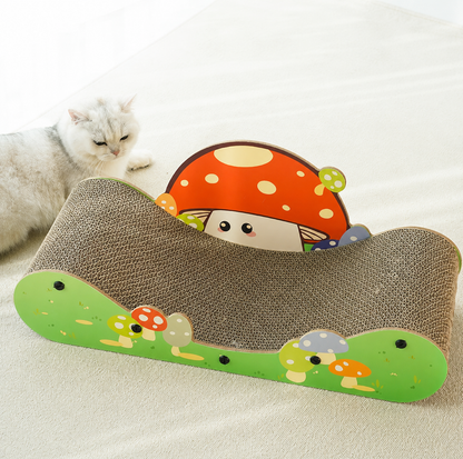 Mushroom Lounge Corrugated Cardboard Cat Scratcher Sofa