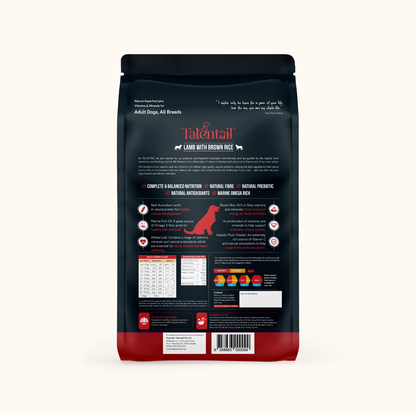 Talentail Adult Dog Food Lamb with Brown Rice 15kg