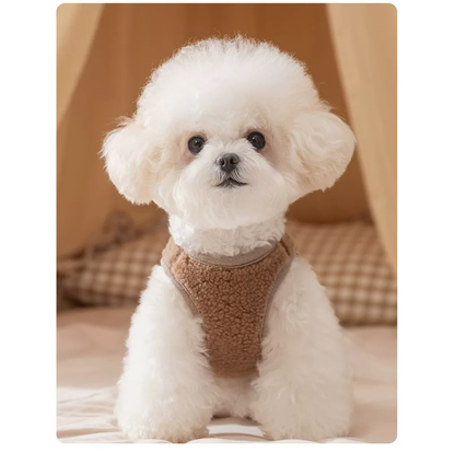 Bear Embroidered Teddy Fleece Pet Vest for Cats & Small Dogs