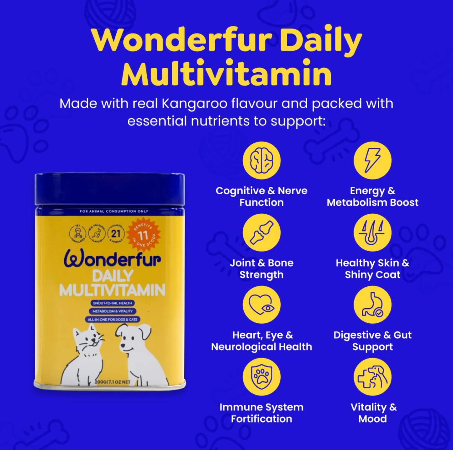 Wonderfur Daily Multivitamin for dogs and cats 200g