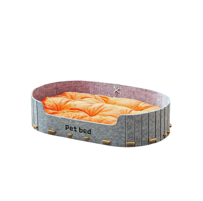 Oval Felt Pet Bed – Large Double-Colour Lounge