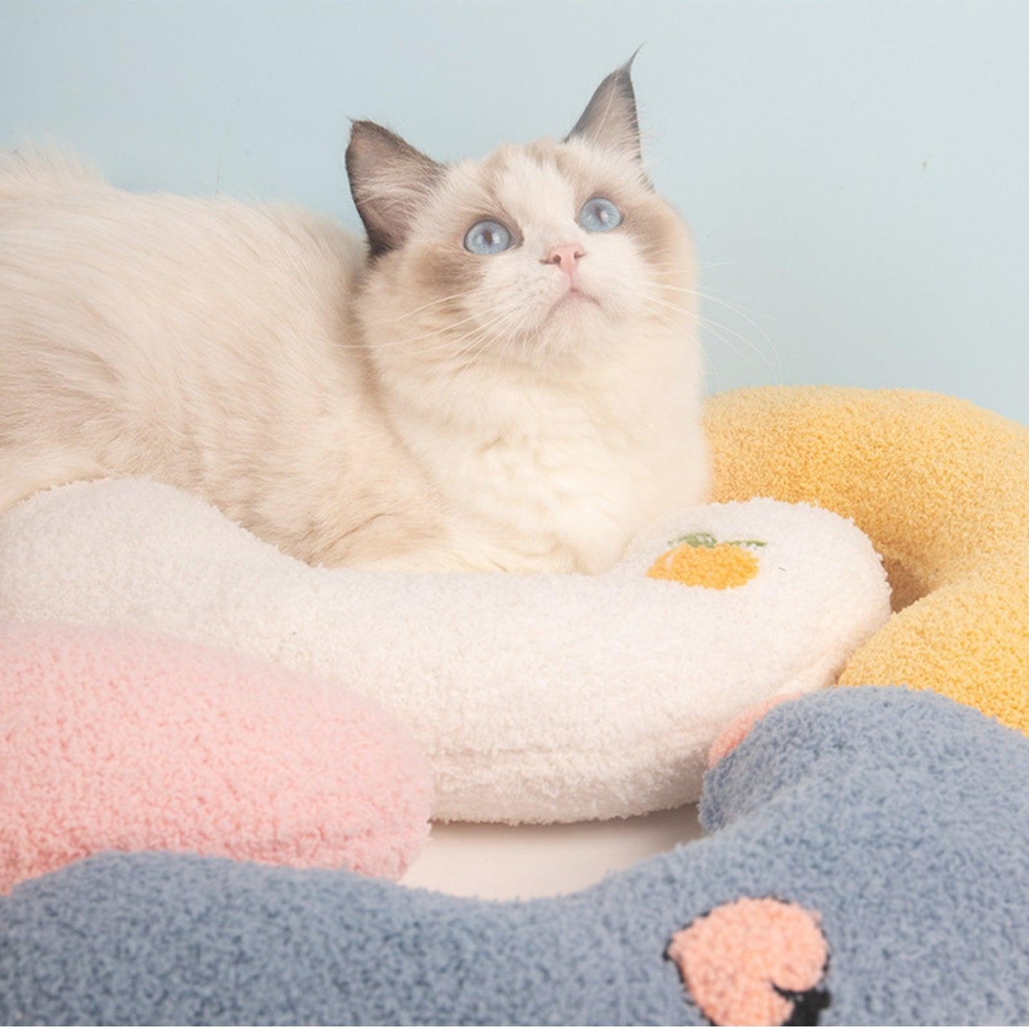 Cozy Crescent-Shaped Pet Pillow