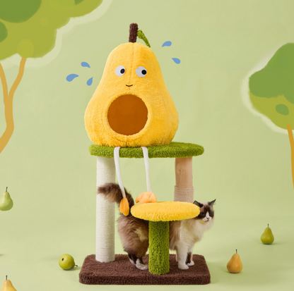 Cmisstree Pear-Shaped Wooden Cat Tree