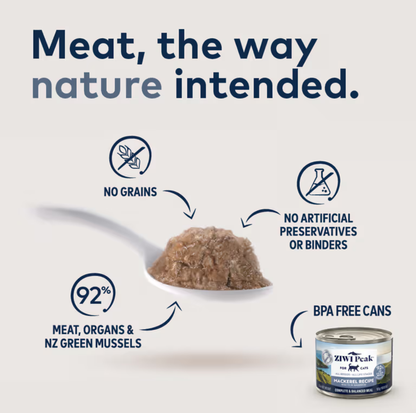 ZIWI Mackerel Recipe All Lifestages Wet Cat Food Can 85g