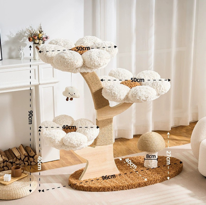 Flower Series Cat Tree – 3 Platforms