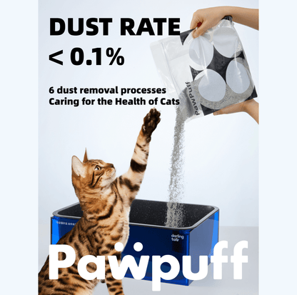 PawPuff Ultra Clumping Sodium Mineral Cat Litter, 9.6kg - DUST FREE Formula