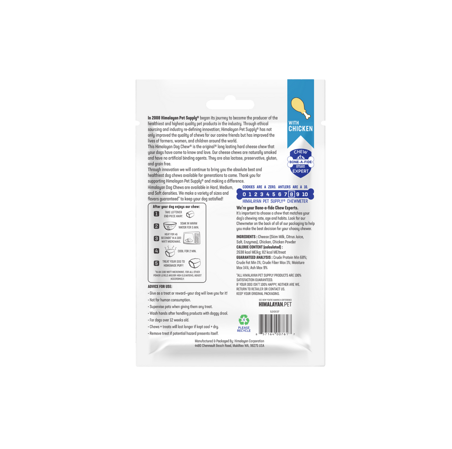 Himalayan Dog Chew Chicken Small - With Hard Cheese