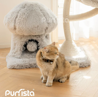 Purrista Mushroom Ice Cream 120cm Cat Tree (Three-Layer) - Grey