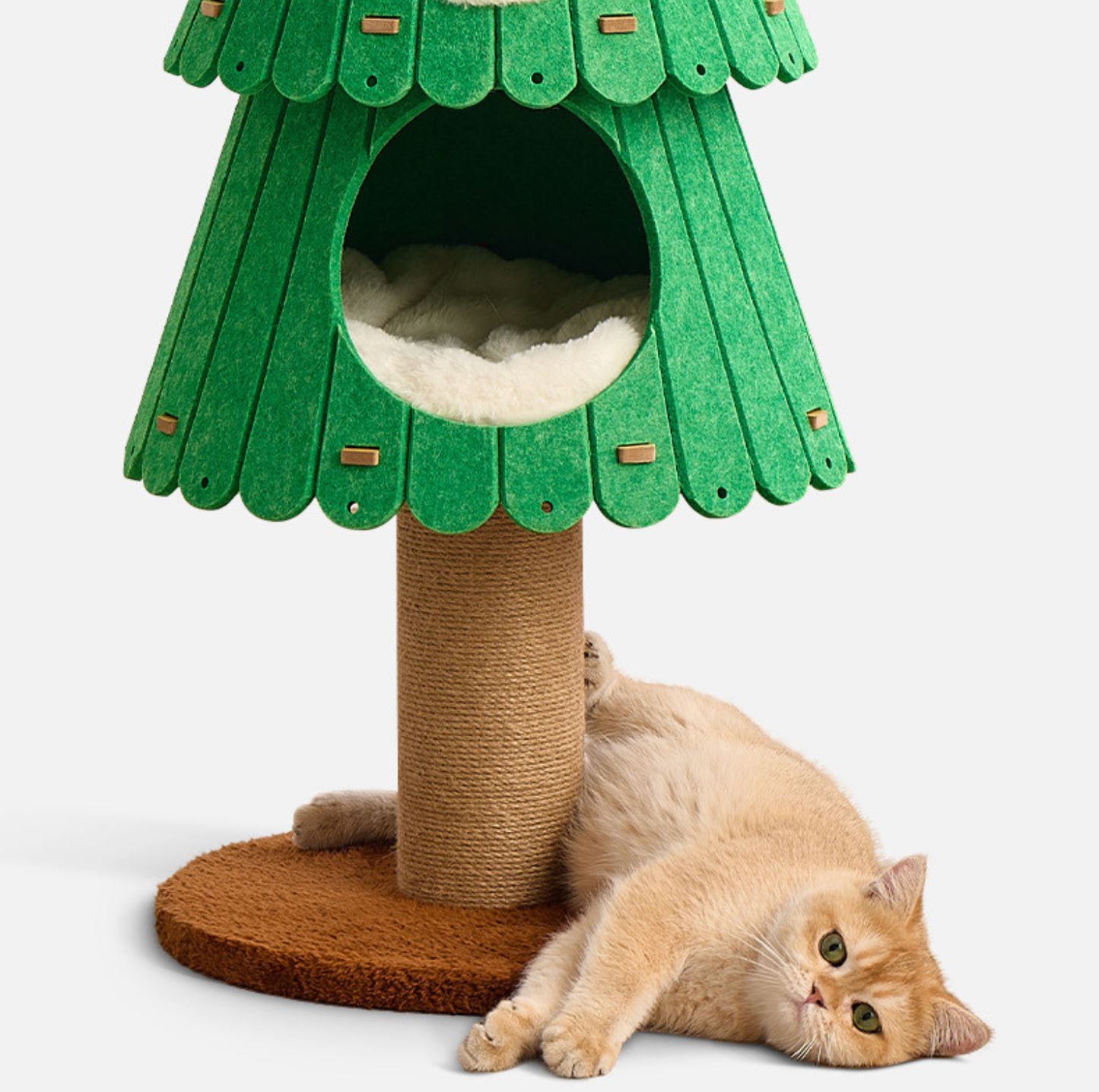 Felt Fabric Christmas Tree Cat Climbing Tower