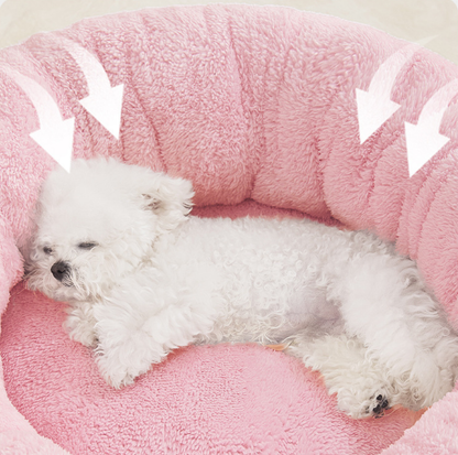 Donut Deep Sleep Pet Bed with Raised Bolster