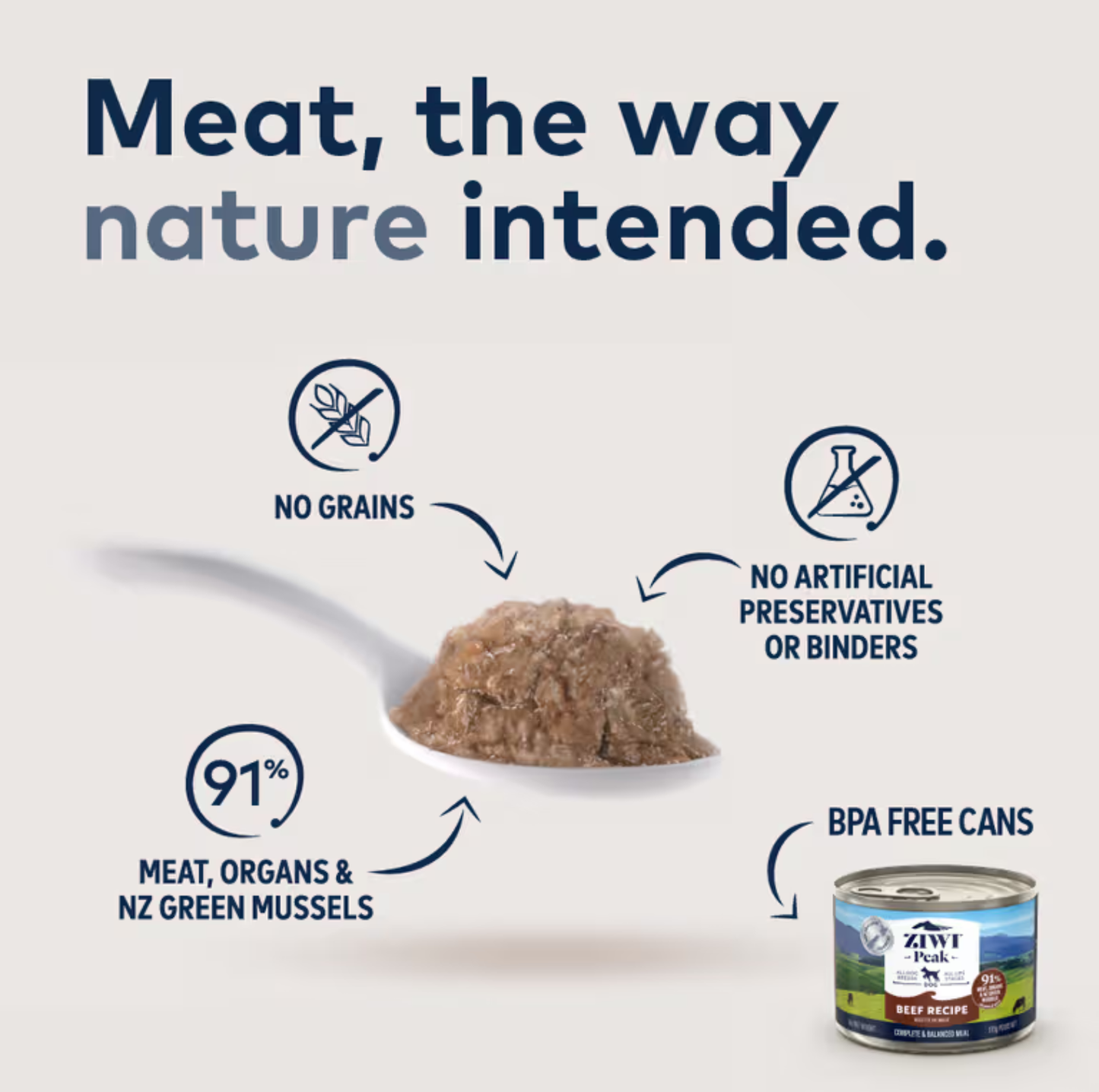 ZIWI Peak Beef Recipe All Lifestage Wet Food Can 170g