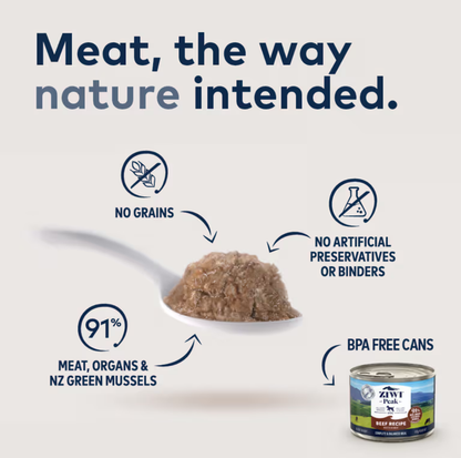 ZIWI Peak Beef Recipe All Lifestage Wet Food Can 170g