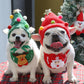 Christmas Vibe Cotton Pet Hats: Festive Accessories in Red & Green