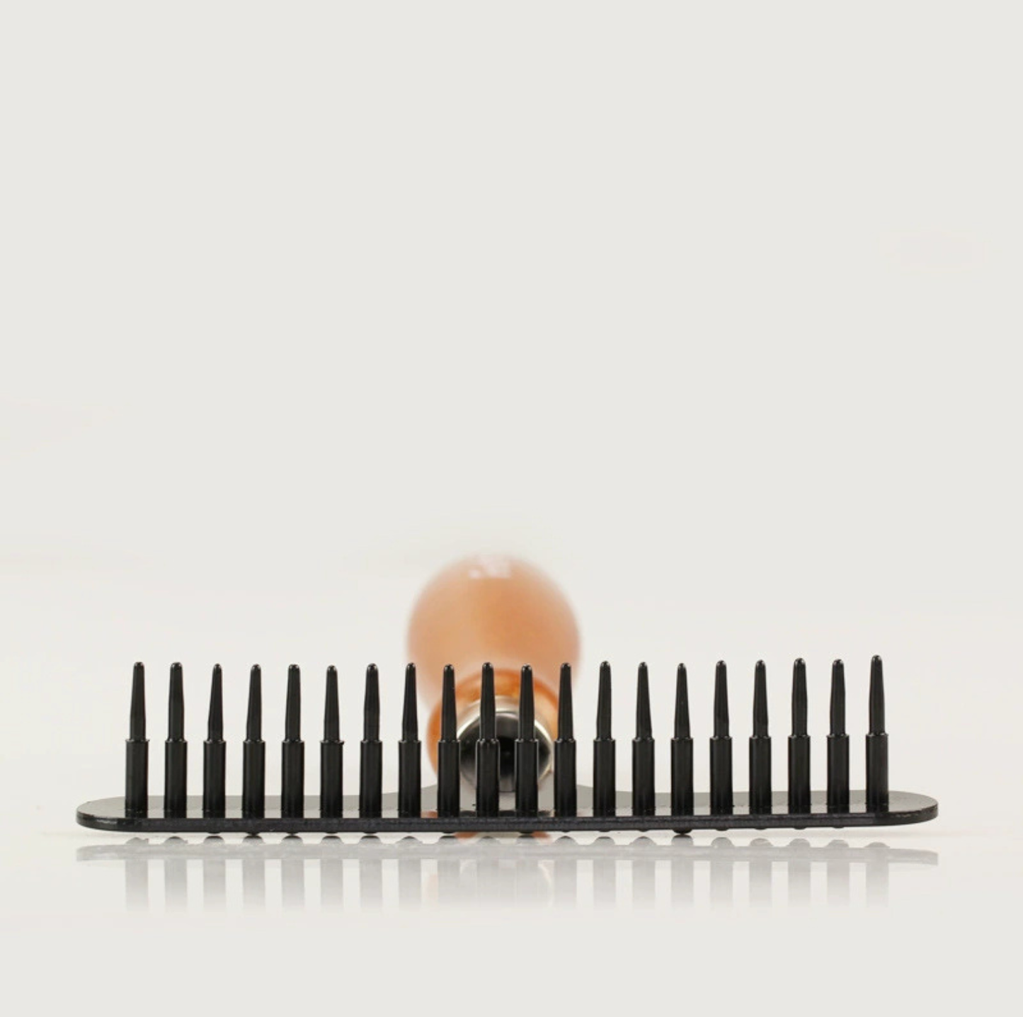 Stainless Steel Pet Undercoat Rake with Arc Wood Handle for Cats & Dogs