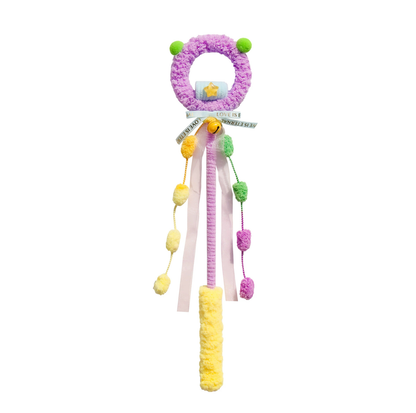 Fluffy Sound Cat Teaser Wand with Bell