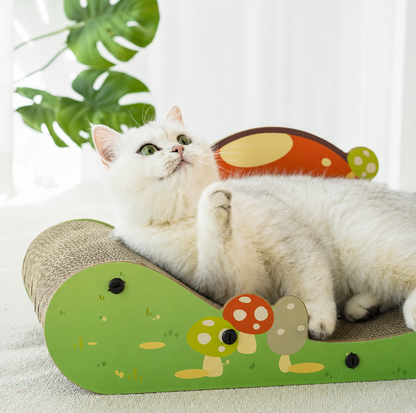 Mushroom Lounge Corrugated Cardboard Cat Scratcher Sofa