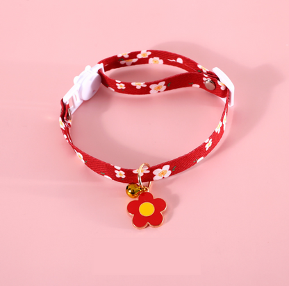 Flower Series Pendant Style Adjustable Pet Collar