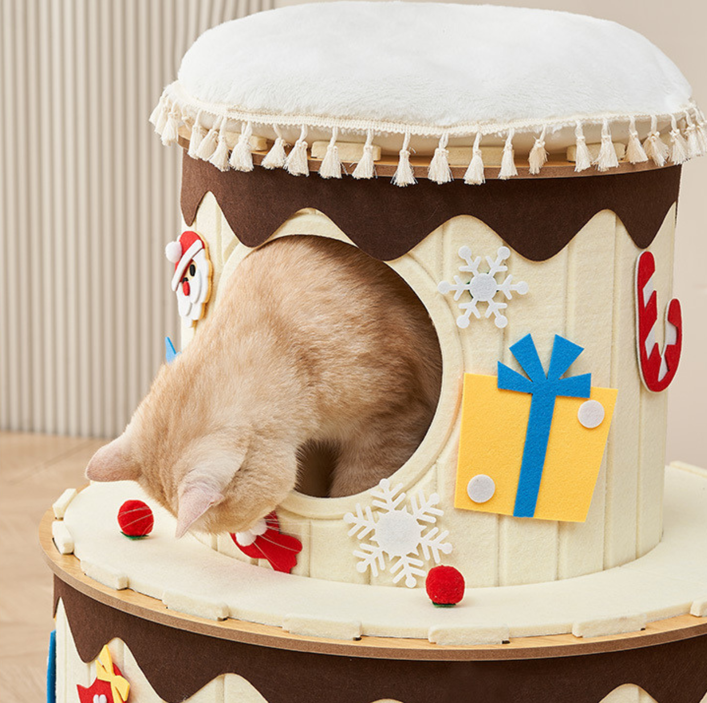 Double-Layer Cake Felt Cat House