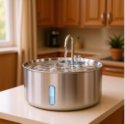 7L Stainless Steel Automatic Pet Water Fountain