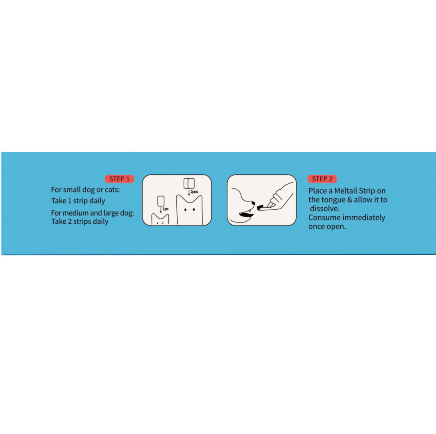 MelTail Meltcalm - Anxiety & Stress Relief Oral Strips for Dogs & Cats