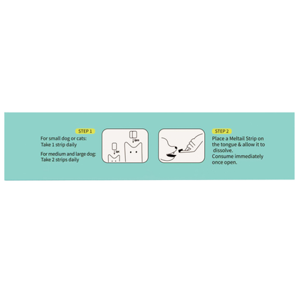 Meltail MeltBalance - Healthy Gut Probiotic Oral Strips for Dogs & Cats