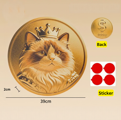Lucky Coin Double-Sided Corrugated Cat Scratcher