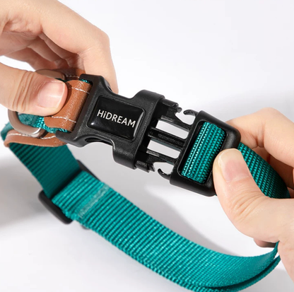 Hidream Adjustable Nylon Dog Collar with Quick-Release Buckle