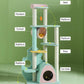 Dreamy Macaroon Party Cat Tree with Scratching Post and Nest