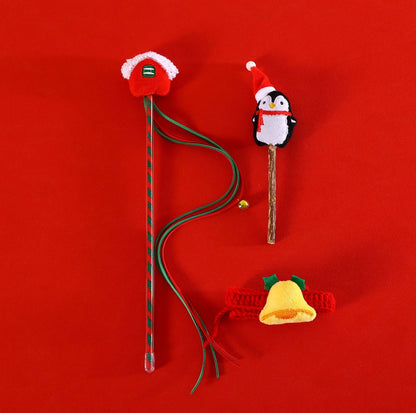 Cat Christmas 3-Piece Toy and Accessory Set