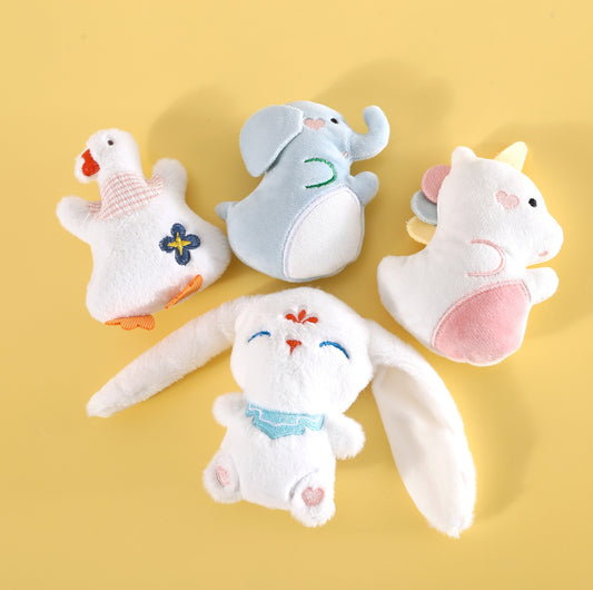 Plush Cartoon Cat Toy with Catnip – Soft, Fun & Irresistible