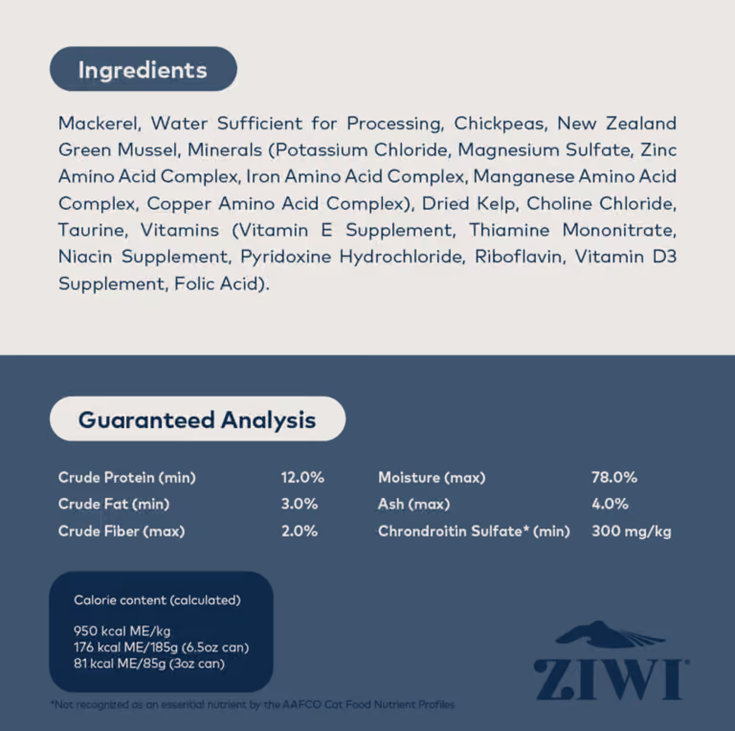 ZIWI Mackerel Recipe All Lifestages Wet Cat Food Can 85g