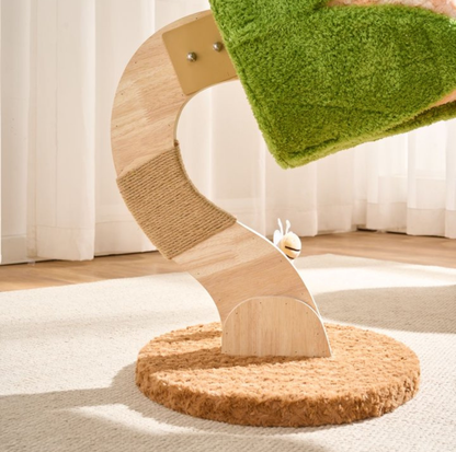 Chomper Bloom Cat Tree with Sisal Scratcher & Spring Toy – Orange