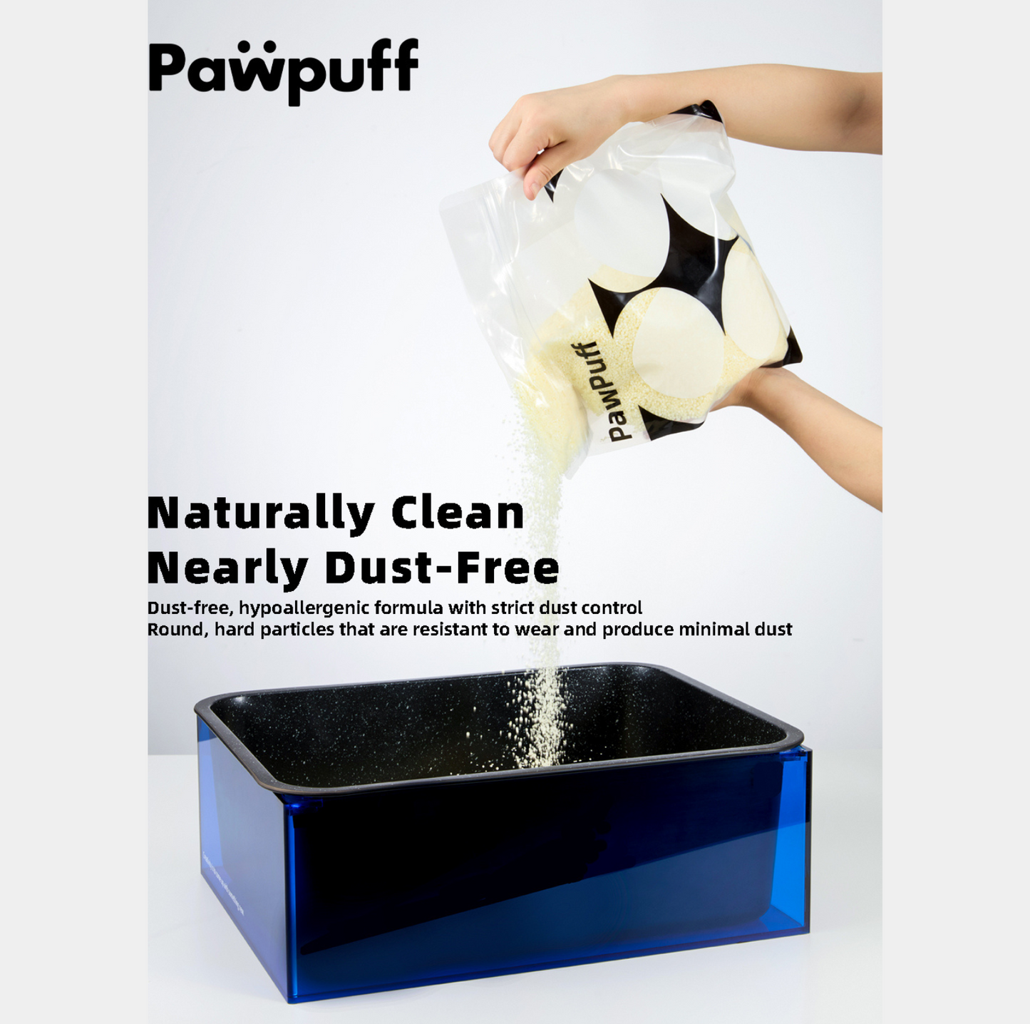 PawPuff 100% Natural Plant-Based Cat Litter - Corn & Cassava, 5kg