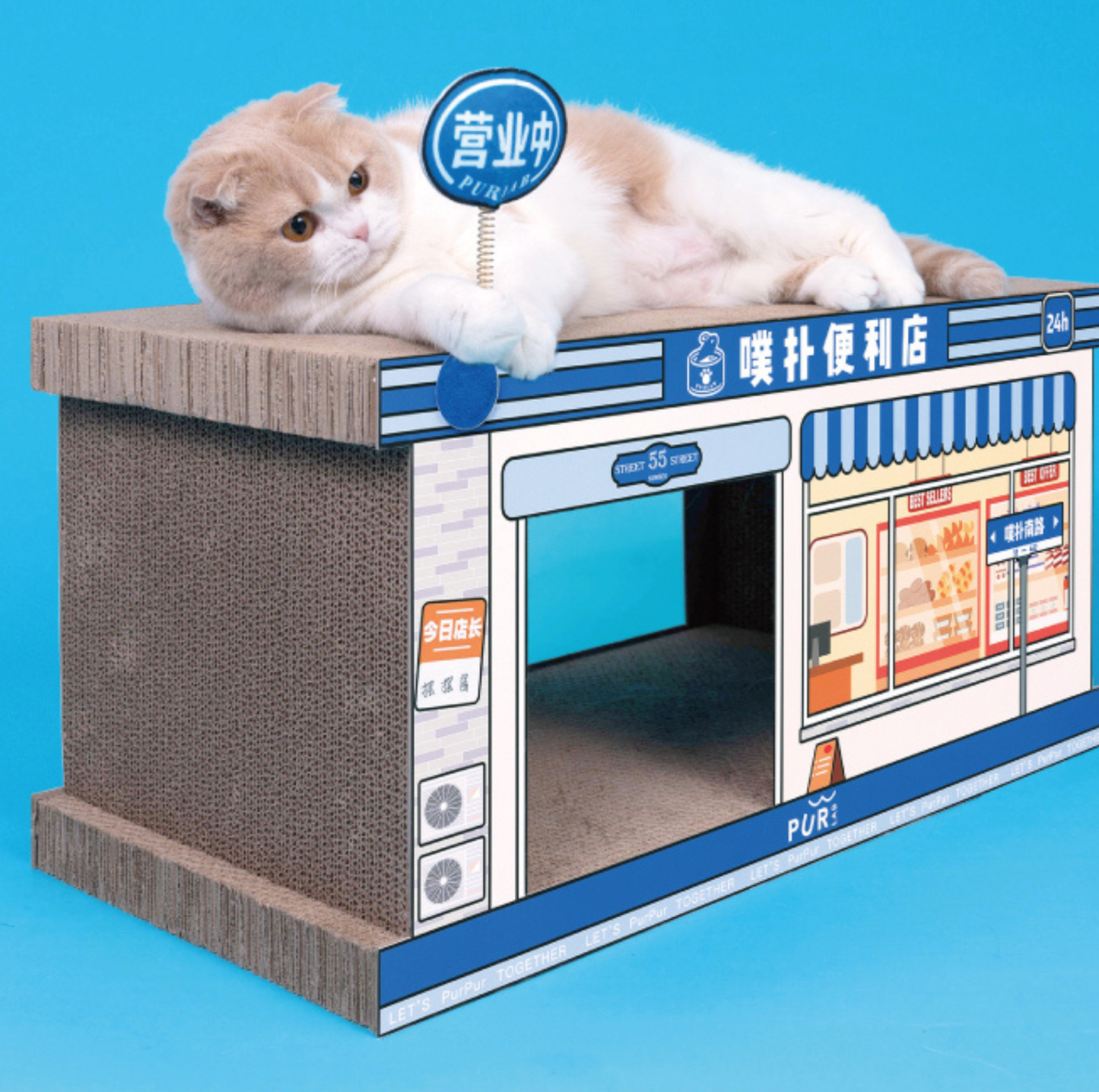 PurLab Convenience Store Cat Scratcher House