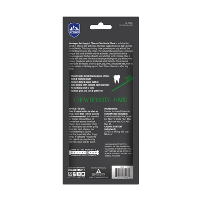 Himalayan Dog Chew Cheese Char with Activated Charcoal XLarge - With Hard Cheese