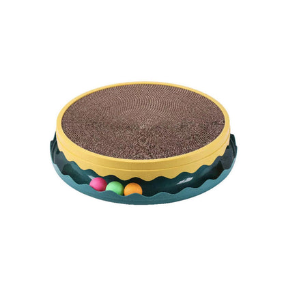 Double-Layer Rotating Cat Scratcher with Trackballs & Detachable Core