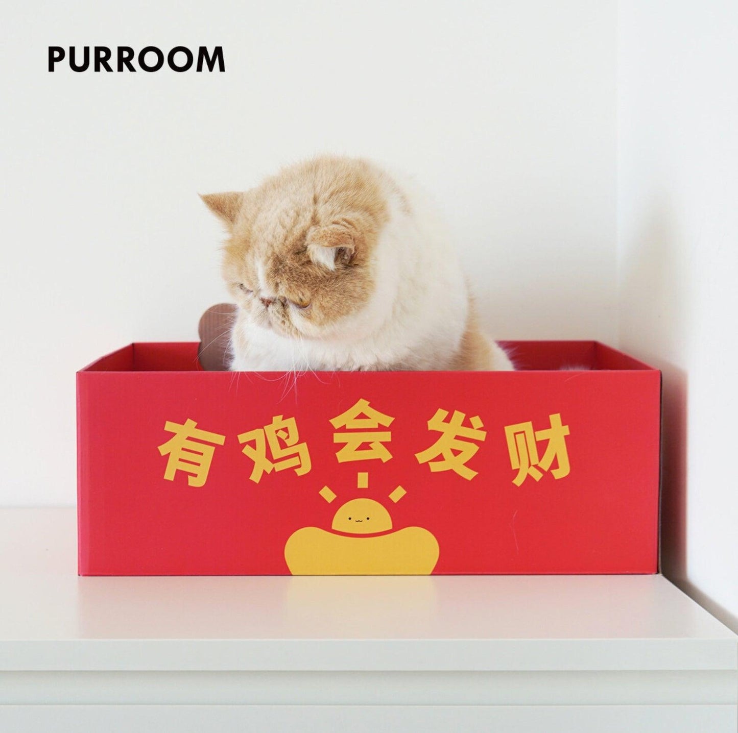 PURROOM Little Chicken Series: Prosperity Themed Cat Scratching Board