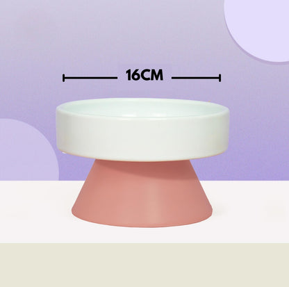 MSBC Premium Elevated Ceramic Cat Bowl Small Dog Bowl