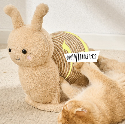 Snail Rotating Sisal Cat Scratcher Toy with Bell
