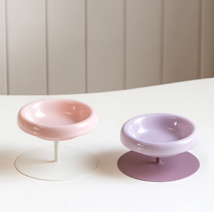 Aura Ceramic Pet Bowl with Metal Stand