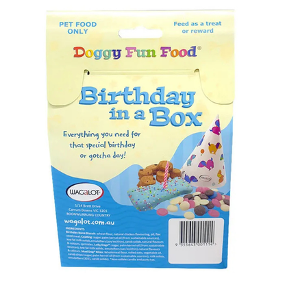 Wagalot Doggy Fun Food Birthday In A Box Dog Treat Blue