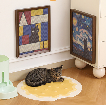 Framed Wall-Mounted Cat Scratcher